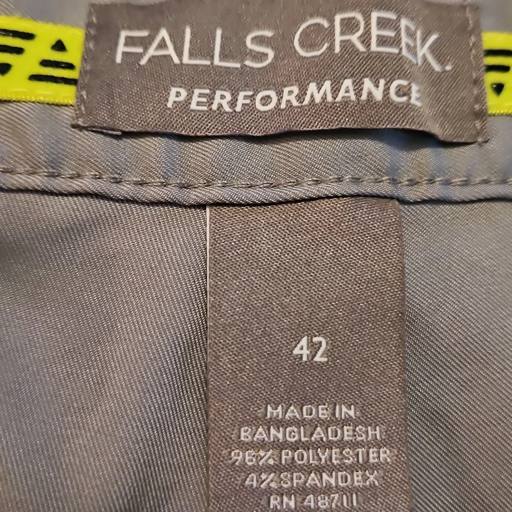 Falls Creek Performance Gray Poly Spandex Athletic Mens Golf Shorts Sz 42